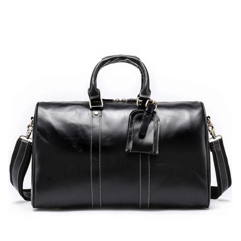 Sacs Polochons Cuir Véritable Pour Hommes 18 Pouces