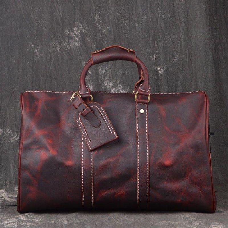 Sacs Polochons Cuir Véritable Pour Hommes 18 Pouces