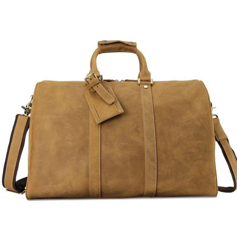 Sacs Polochons Cuir Véritable Pour Hommes 18 Pouces