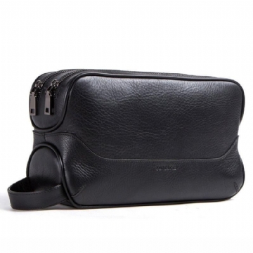 Trousse Toilette Cuir Pour Homme Noir